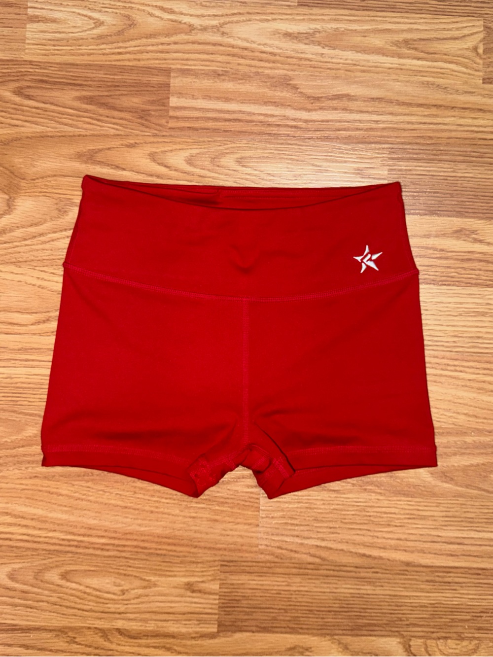 rebels Red Women's Bike Shorts with White Star Logo